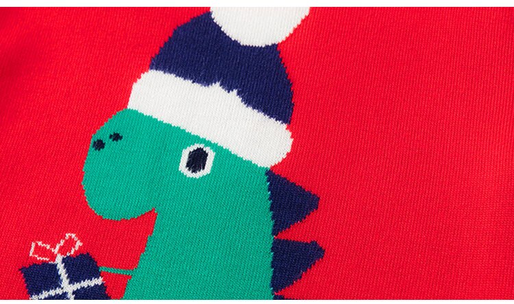 Hoppe meter småbørnstrøjer til 3-7t drenge piger tøj dinosaurer bære julehat søde drenge piger tøj