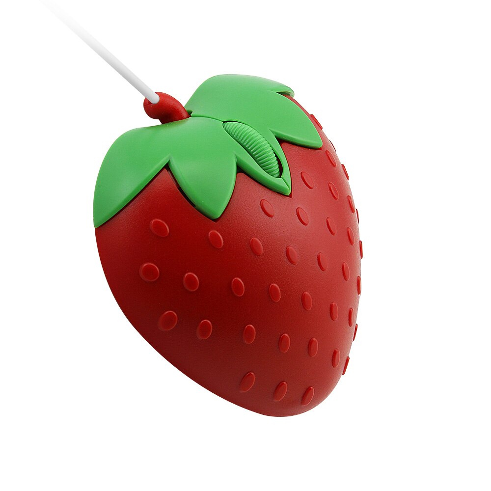 Wired Cute Mini Mouse Cartoon Strawberry 3D Mause USB Optical Office Home Computer Mice Girl Kid For Laptop PC