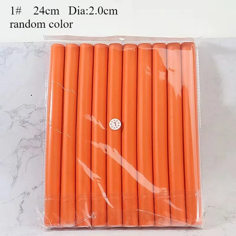 10 Stuks Flexibele Haar Krultang Haar Krultang Makers Zacht Schuim Bendy Twist Krullen Flexi Rollers Styling Tools Haar Roller Geen warmte: Roze