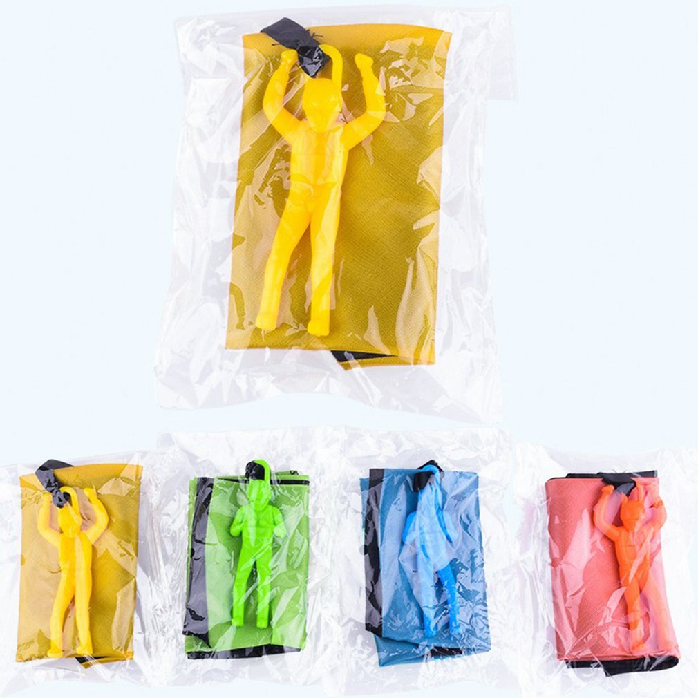 Durable Safe Parachute Kids Hand Throw Parachute Toy Free Toss It Up and Watch Landing Assorted Colors