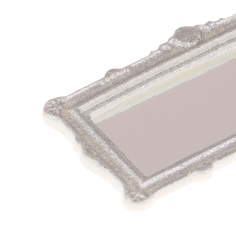 1 st 1/12 skala metall praktiskt badrumshus miniatyr vintage glod sliver roséguld fåfänga mini spegel dockor möbelleksak