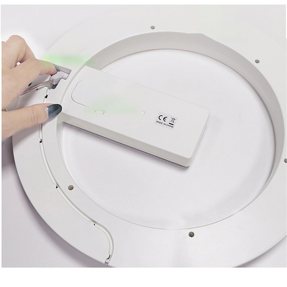 Multifunctional Clock Home Colorful Led Mirror Hollow Wall Clock Ring Light Thermometer Digital Alarm Clock