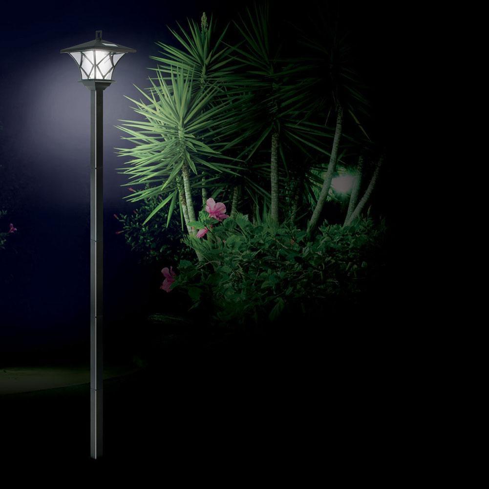 Decoratieve staande lamp op zonne-energie, 1.5m lantaarnpalen op zonne-energie, staande lamp op zonne-energie voor de achtertuin, veranda, voor voor- en achterdeur.