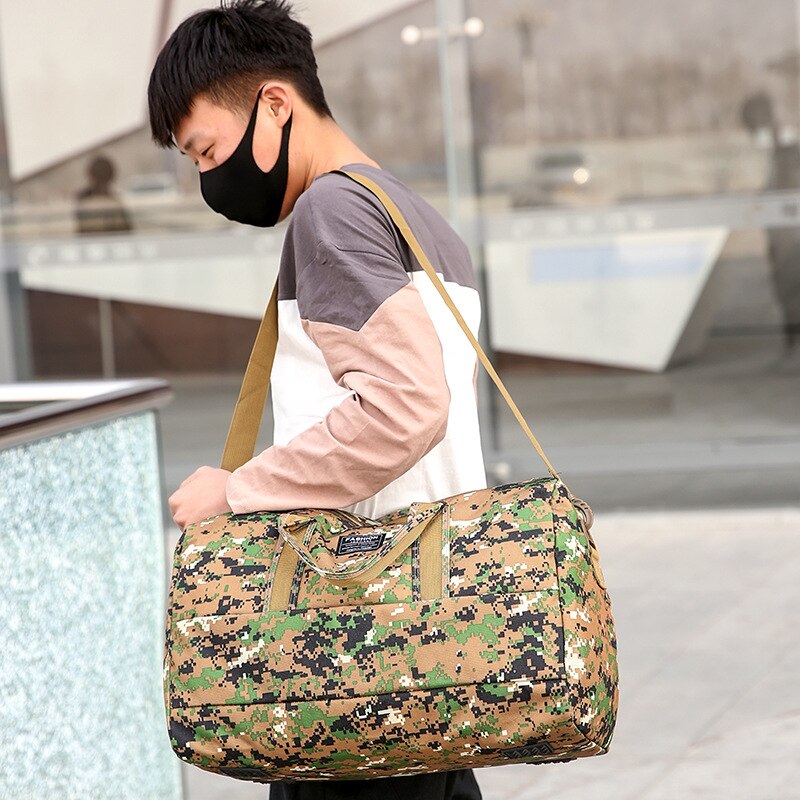 Sac de voyage à main grand Volume | Sac de Camouflage, sac de sport rétro