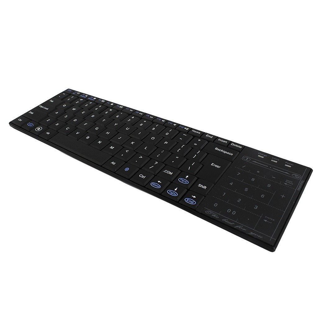 Thin Bluetooth Wireless Multimedia Keyboard Wireless Multimedia Keyboard Dual Bluetooth Mode Mini Digital Touch Pad Response: BK