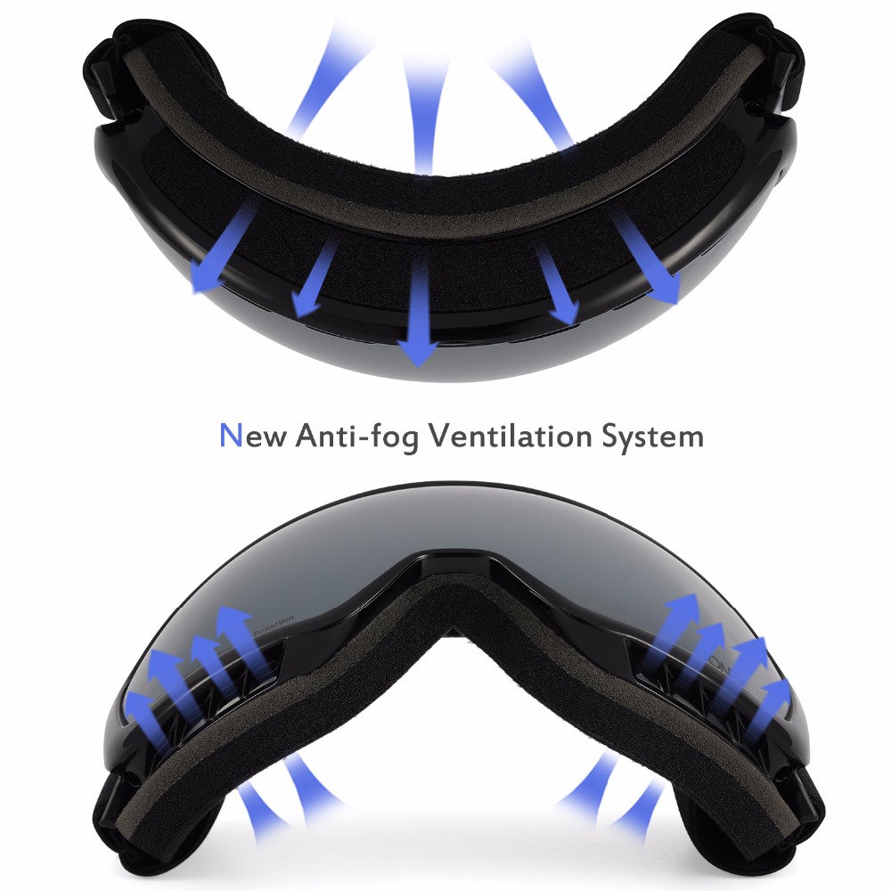 Gonex OTG Ski Goggles Snowboard Skiing Eyewear Glasses Men Women UV400 Protection Double Spherical Lens for Winter Sport