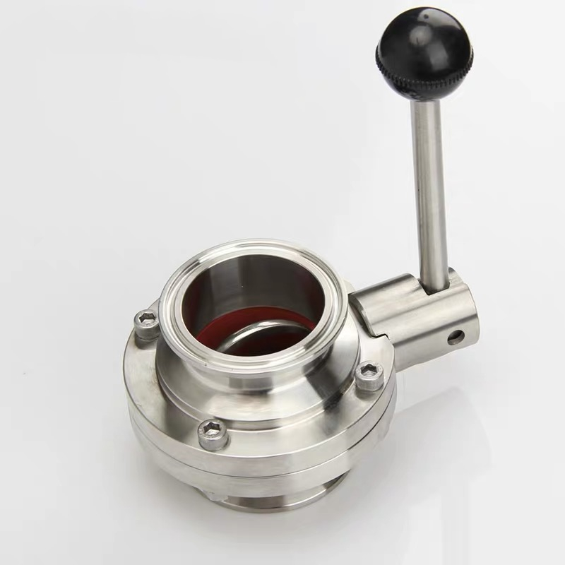3" 76 mm SS304 Stainless Steel Sanitary 3" Tri Clamp Butterfly Valve Homebrew Beer Dairy Product