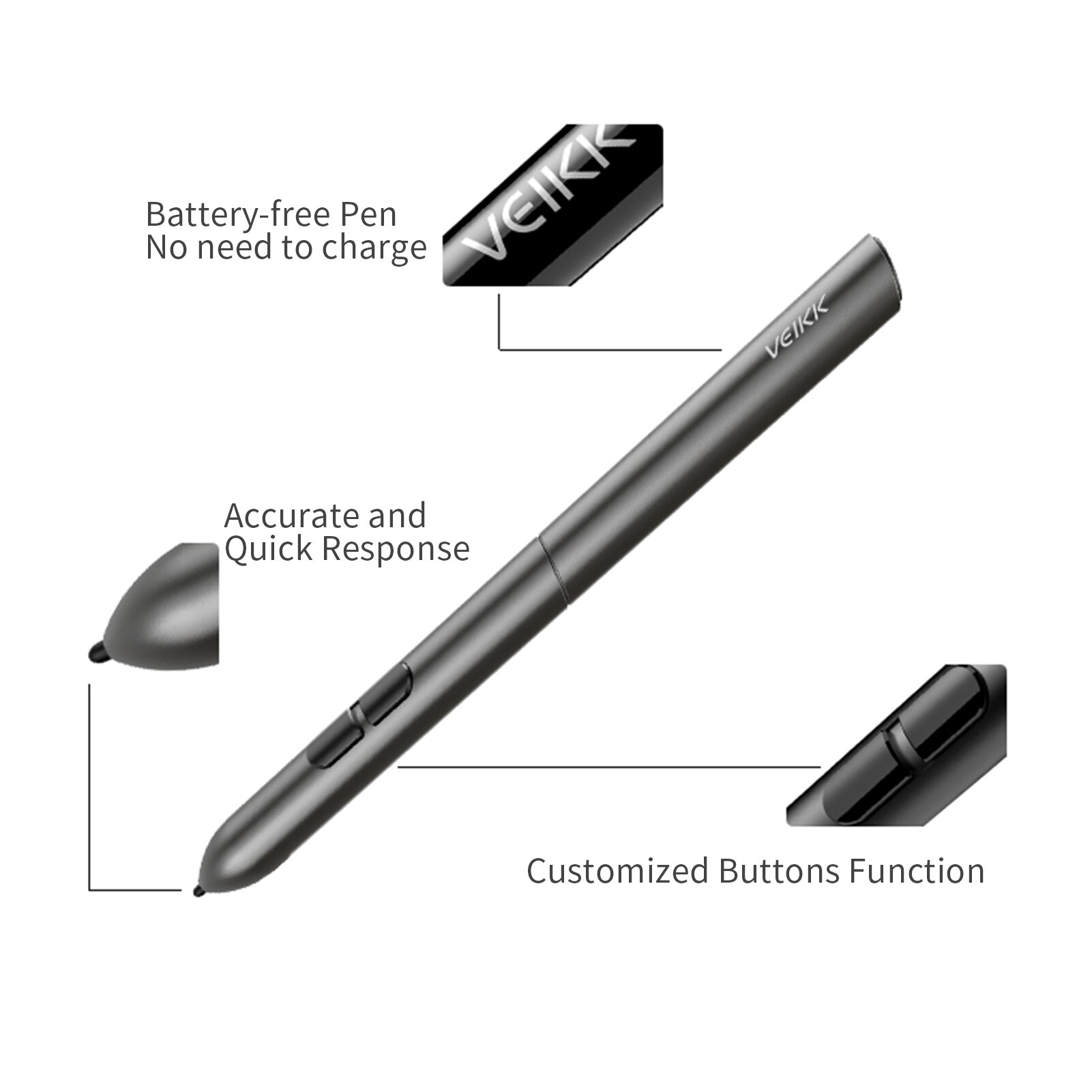 VEIKK A30 Graphic Tablet Remote Office&amp;Education 10x6 inch Large Active Area Digital Drawing Tablet For Artists