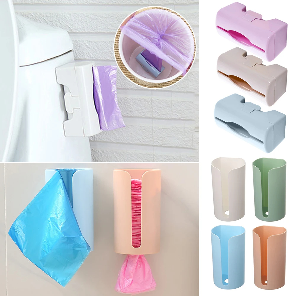 Caja de almacenamiento de bolsas de basura, dispensador de bolsas de basura para cocina, baño, soporte para bolsas de comestibles montado en la pared, contenedor de bolsas de plástico para cocina