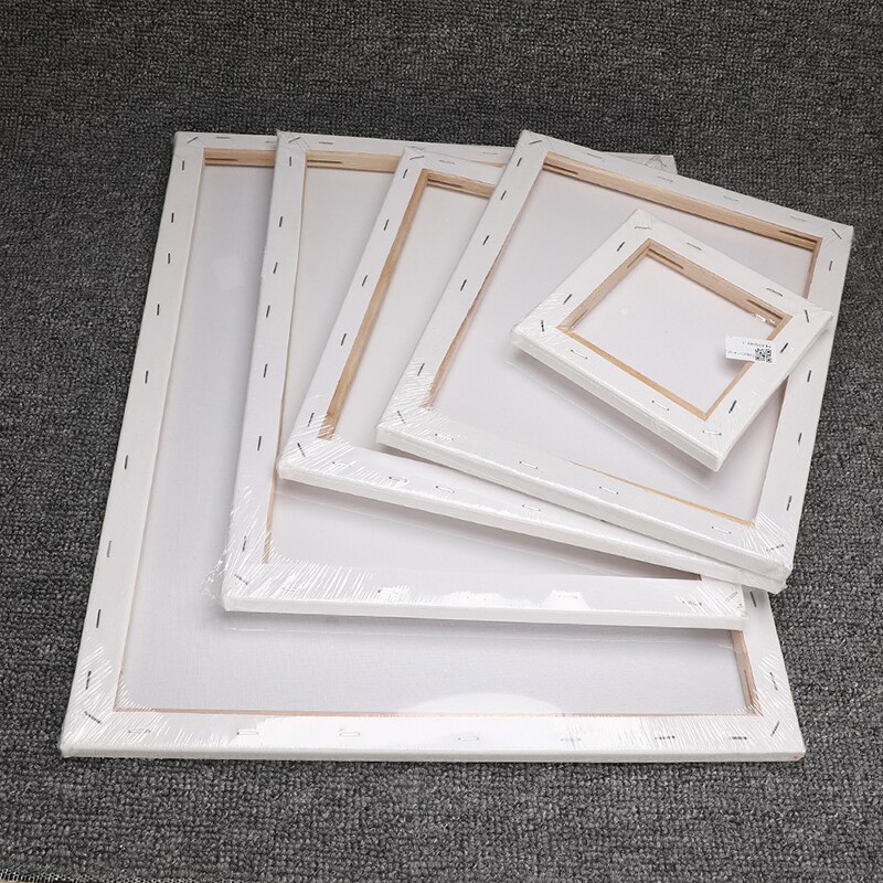For Acrylic Oil Painting Watercolor Painting DIY Crafts White Blank Screen Wooden Plate Frame Canvas Board Plate Acrylic Paint