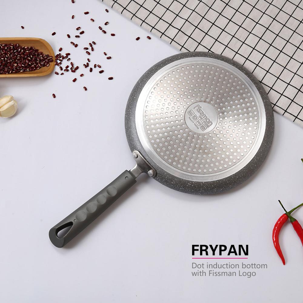 23cm pan for pancakes non-stick marble coating aluminum with soft touch bakelite handle induction pan pancake pan
