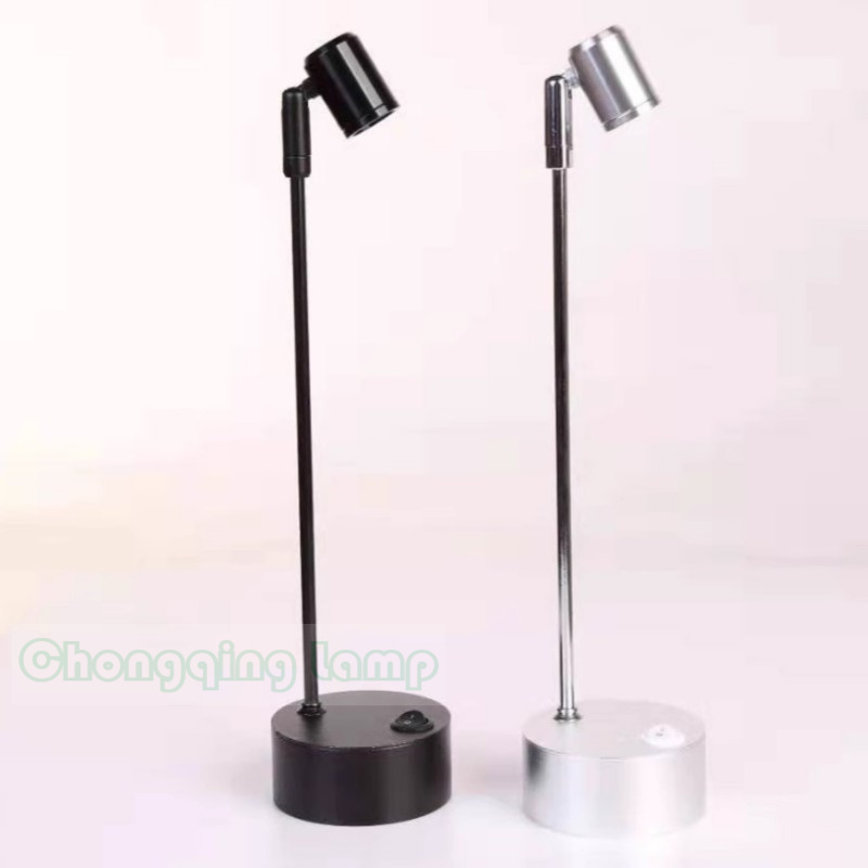 Led Droge Batterij Spotlight Noodsieraden Teller Licht Tentoonstellingskast 1W 3W Bruiloft Rechte Paal Licht Lamp