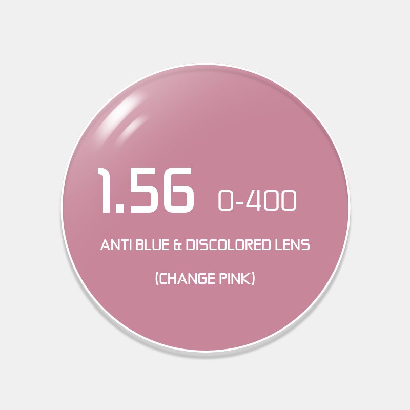 GENTLE KING Polarized Anti Blue Light Blocking 1.56 1.61 1.67 Prescription Discolored Lens Aspheric Glasses Lenses: Discolor Pink 1.56
