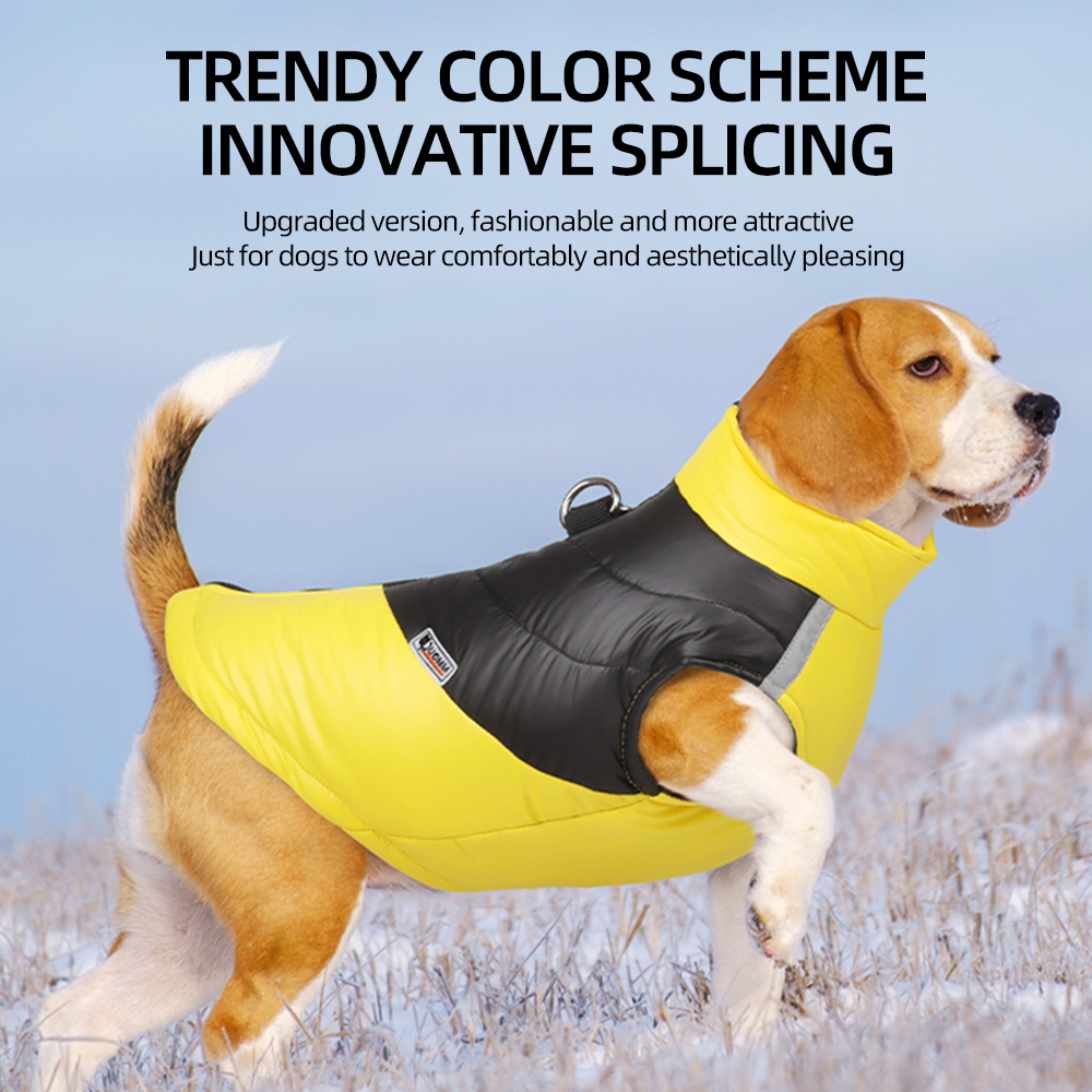 Ropa impermeable de invierno para perros, Chaqueta cálida de algodón para mascotas, chaleco para perros pequeños y grandes, abrigo de Bulldog Francés, disfraz de Chihuahua York