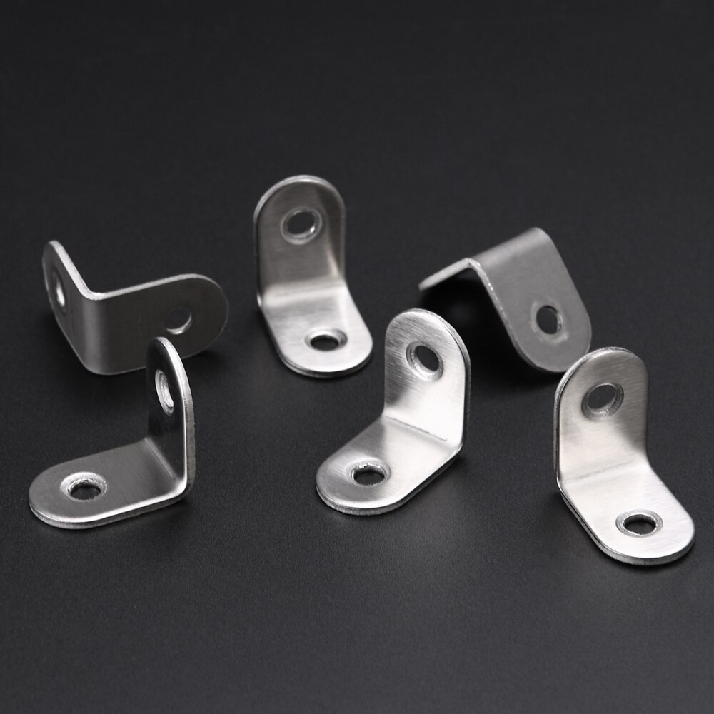 20pcs 90 Degree Angle Bracket Portable Durable Angle Bracket Silver L Shape Angle Bracket for Indoor Home Inside