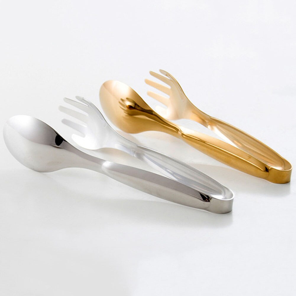 Mattang i rustfritt stål gull splint kjøkkenutstyr buffet matlagingsverktøy bbq klips brød biff tang klips kjøkken tilbehør