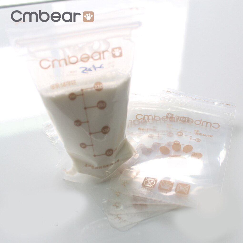 Lot de 30 sacs de congélation pour lait maternel de 220ml sans BPA, sachets de stockage pour aliments de bébé
