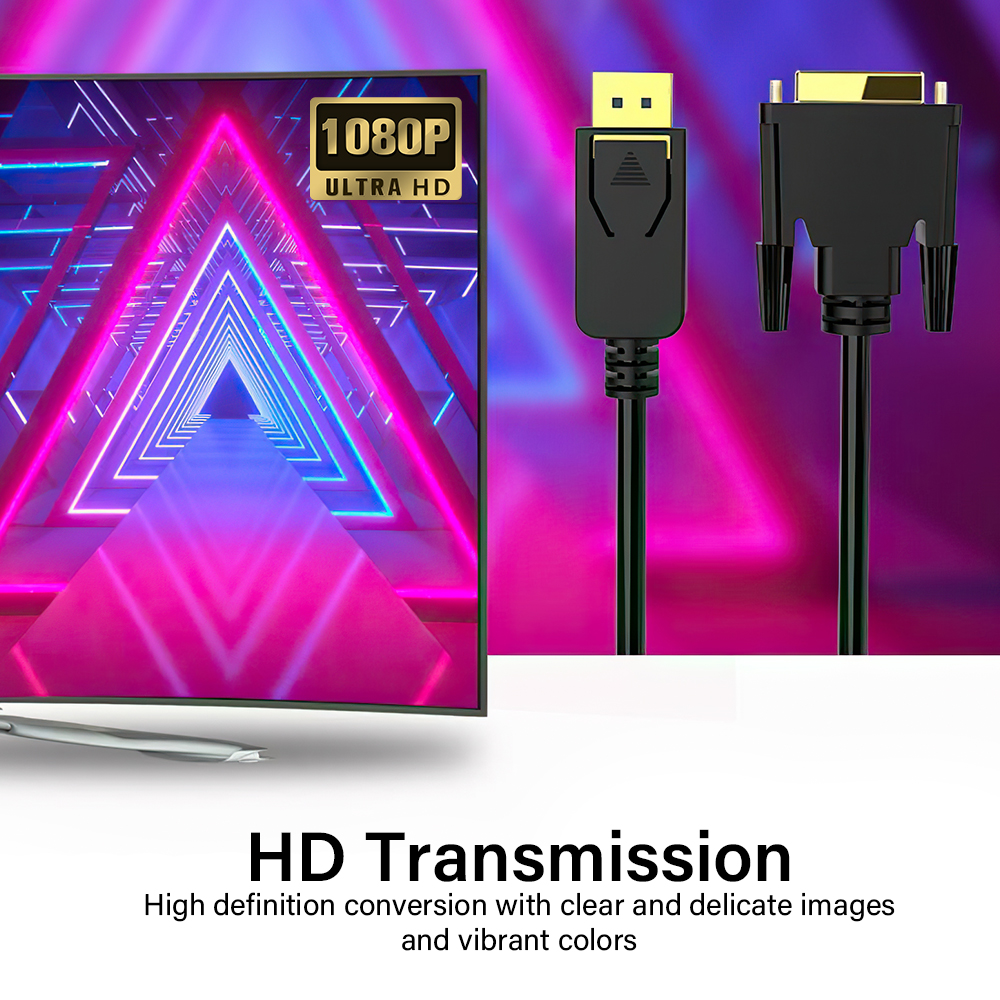 1.8m displayport-hdmi-kaapeli dp uros-uros vga dvi hdmi video-audiokaapeli 4k 1080p tietokoneeseen kannettavaan tietokoneeseen televisio projektori näyttö