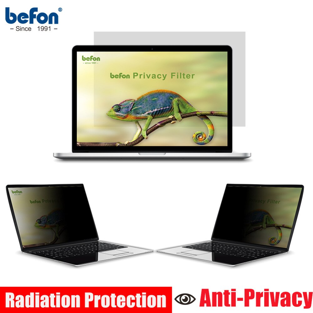 Befon 13.3 Inch Privacy Filter Screen beschermfolie voor Breedbeeld 16:9 Laptop Notebook Screen Protector 294mm * 165mm