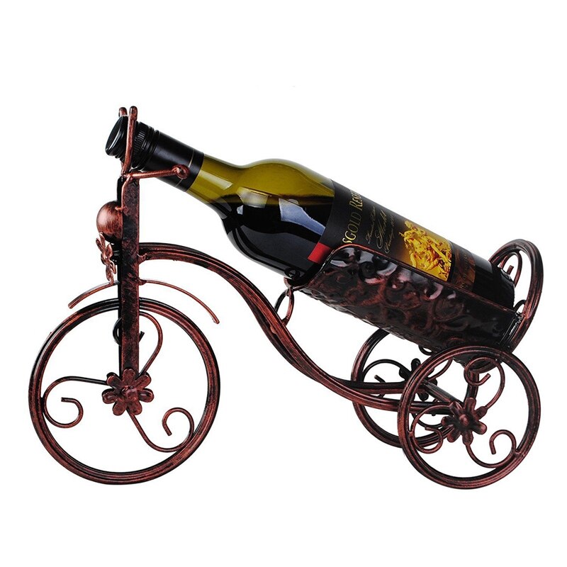 Wijnfleshouders of aan de muur gemonteerde wijnrekken dispenser wijnbar optische metalen fietsen