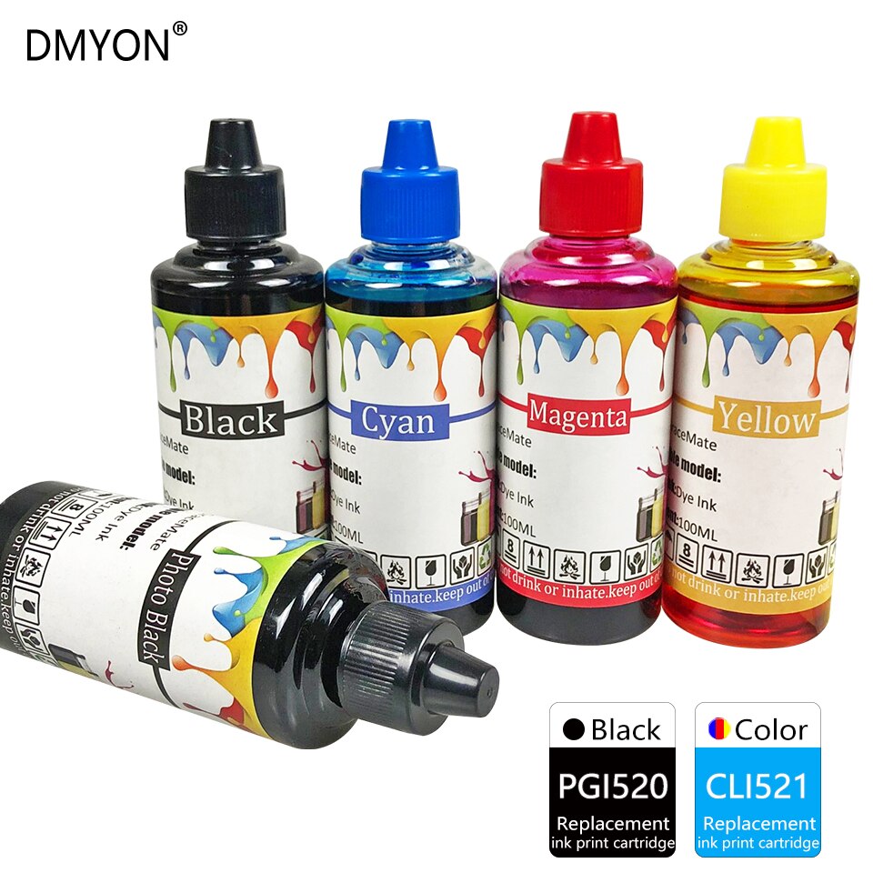 Dmyon PGI520 CLI521 Inkt Refill Kit Compatibel Voor Canon MP540 545 550 558 560 568 620B 628 638 630 640R 648 980 988 990 Printer