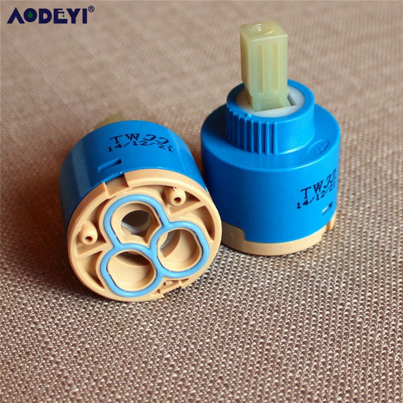 25mm / 35mm / 40mm Ceramic Cartridge Faucet Cartridge Mixer Low Torque Faucet Accessories Spindle Free Rotation Flat Base