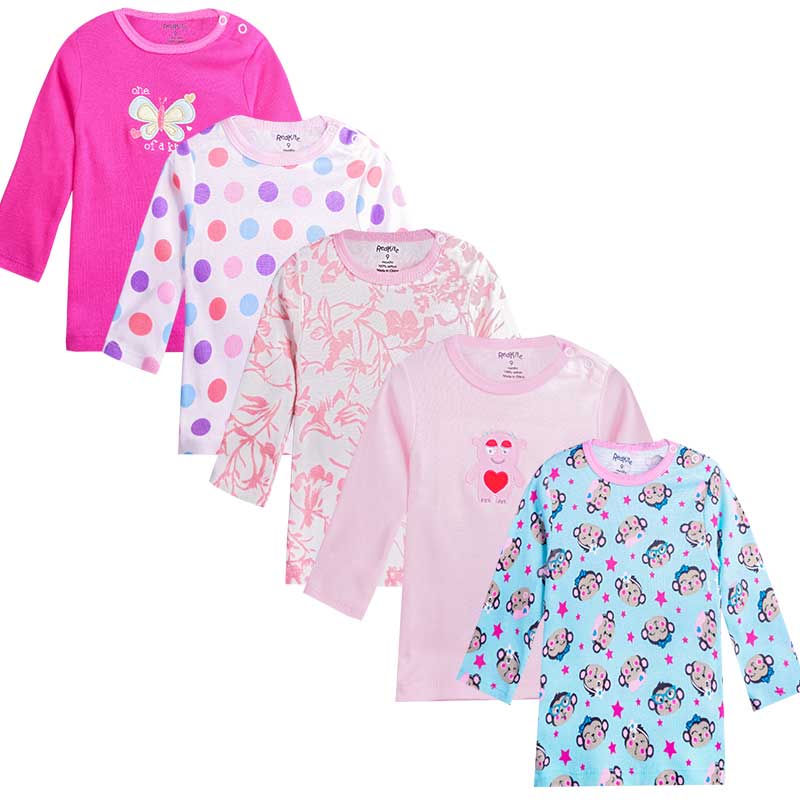 Redkite 5psc/viel Baby mädchen kleidung nette kleinkind Geschmack Baby t-Shirt lange ärmeln