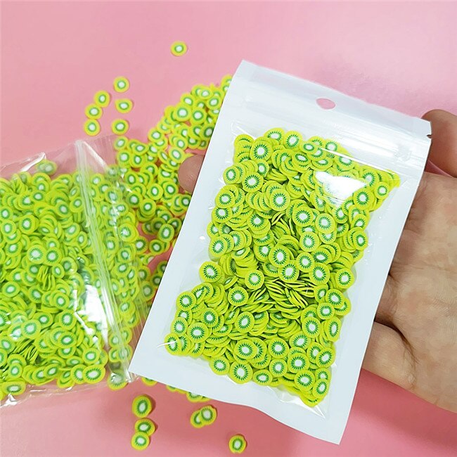 10g Fruit Slice Clay Sprinkles Filler Supplies Lemon kiwifruit for DIY Nail Beauty Decoration Toys for Children Kids: 3