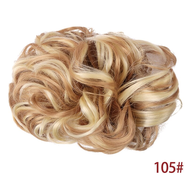 MUMUPI Hair Clip in Chignon Elastic Rubber Band Wedding Curly Synthetic Hair Extension Chignon Hair Bun Hair Accessories: 105