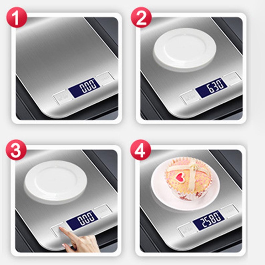 Huishoudelijke 1g 5kg / 10kg voedsel dieet postweegschaal meetinstrument slanke lcd digitale elektronische weegschaal