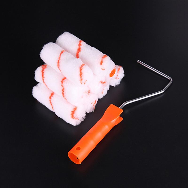 4 Inch Wall Painting Tool Wall Paint Roller Brush Portable Mini Paint Roller Kit Perfect Roller Paint Brush for Home Office Room
