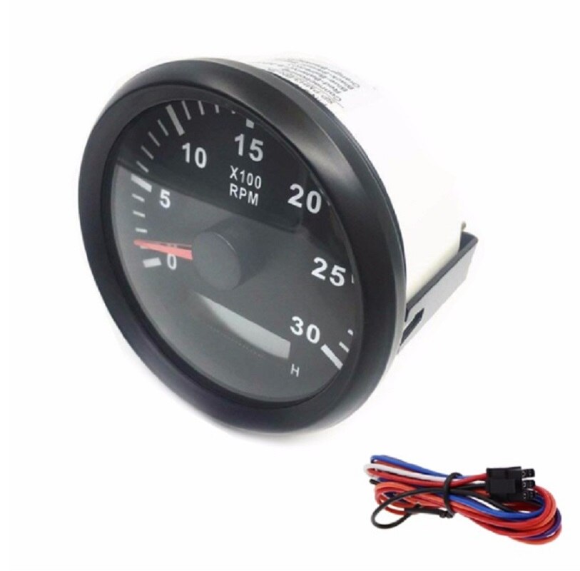 Universele Tacho Sensor 85 Mm Waterdichte Marine Ca Boot Toerenteller Gauge Met Urenteller 3000 Rpm 4000 Rpm 6000 Rpm 8000 Rpm