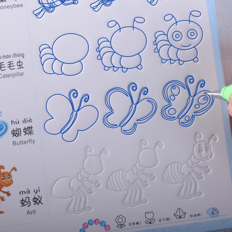 Groove Cartoon Baby Drawing Book Coloring Books for Kids Children Painting Libros Age 3-9 Animal /Fruit / Vegetable / Plant