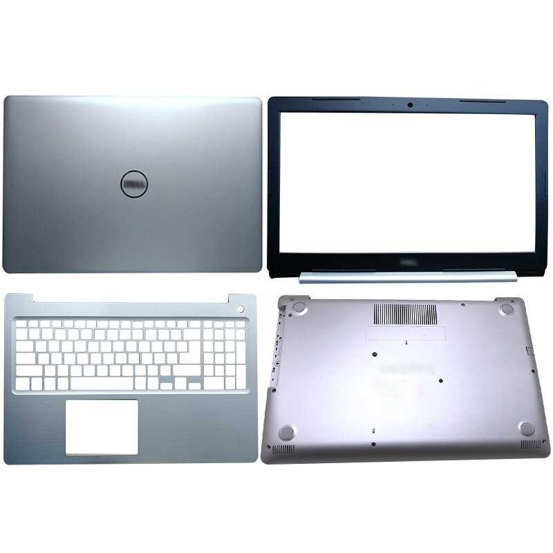 Top Back Cover Voor Dell Inspiron 15 5570 5575 Series Lcd Back Cover/Front Bezel/Palmrest/bottom Case Achterklep Cover Zilver