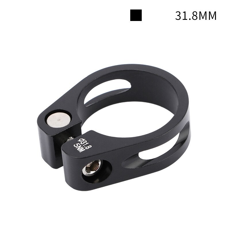 Bicycle Aluminum Alloy Saddle Tube Clamp Aluminum Clamp Seat Post Clamp 31.8 34.9mm Mountain Bike Seat Tube Clamp: Black-31.8mm