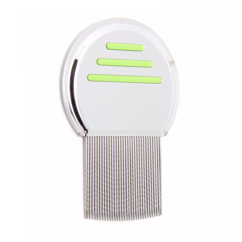 Peine para piojos Terminator antiliendres, cepillo de Metal de acero inoxidable para eliminar el pelo de los niños, suministros para mascotas, perros y gatos: Verde claro