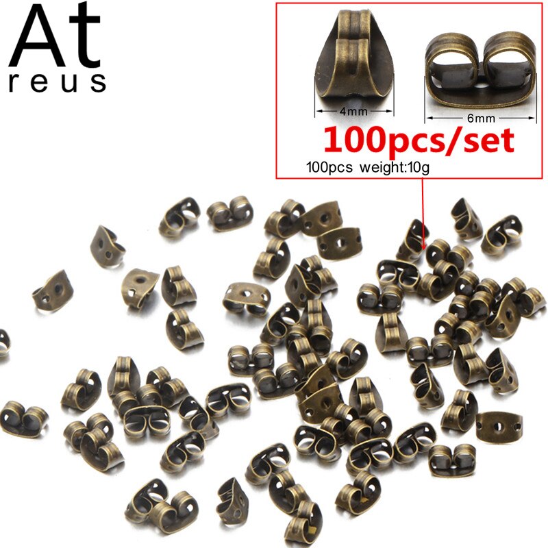 30-1000 Stuks Zachte Siliconen Rubber Earring Back Stoppers Voor Stud Oorbellen Earnuts Frisbee Vlinder Bullet Oordoppen Diy bevindingen: FT358butterfly100pcs