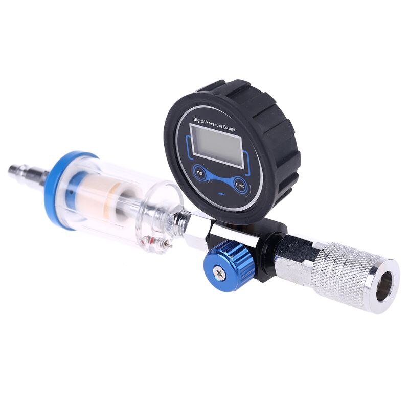 Digitale Spray-Gun Olie Water Separator Spray Pneumatische-Gun Air Regulator Gauge Fitting Met Drukregelaar