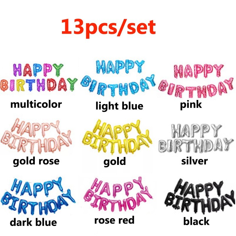 Happy Birthday Letter Baloons Decor Air Balls Globos Birthday Baby Shower Boy Girl Party Decorations Supplies Kids Toy