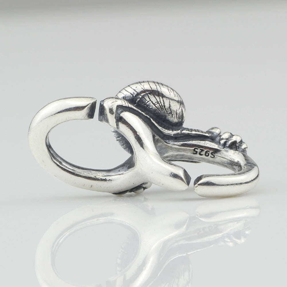 Visco 925 prata esterlina abrandar, duplo ligação de prata jóias europeias