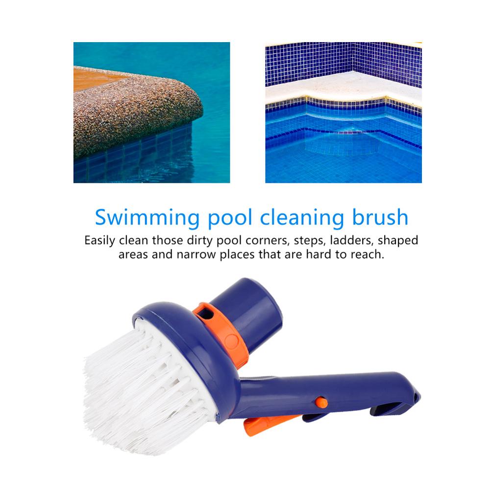 Swimming Pool Step Corner Vacuum Brush Spas Tubs Cleaning Brushes Nylon Bristles Pool Vacuum Brush Pool Cleaner