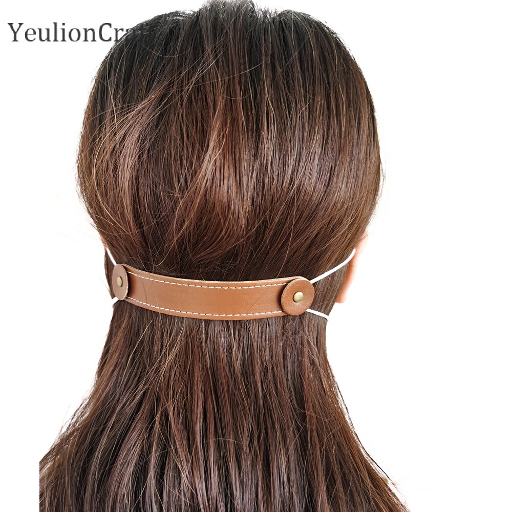 Chzimade 5Pcs Pu Leer Oor Protectors Haak Uitbreiding Strap Gesp 12.5X2Cm Voor Masker Dragen Release Pijn oor Grips Clips Haken: 6