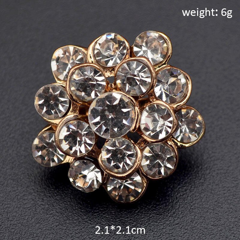 Broche Pin 25 Kleuren Vintage Kleurrijke Crystal Gold Bloemen Rhinestone Broche Pin Badge Diy Strass Accessoires Party Bruiloft: 20