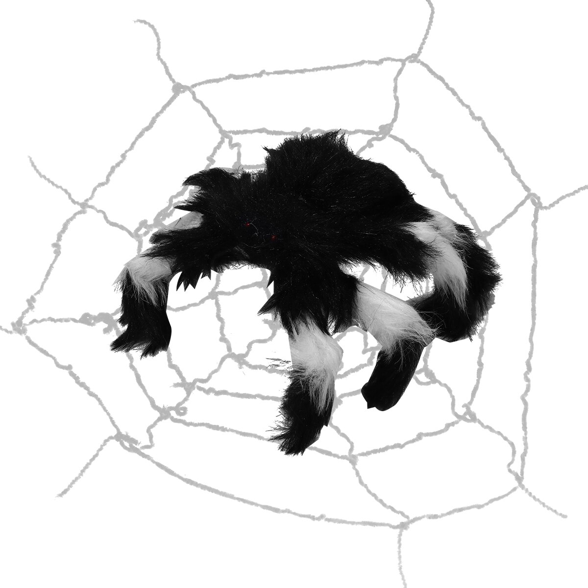 2Pcs Spooky Stretch Spider Web Webbing Haunted House Spiders Decor: White