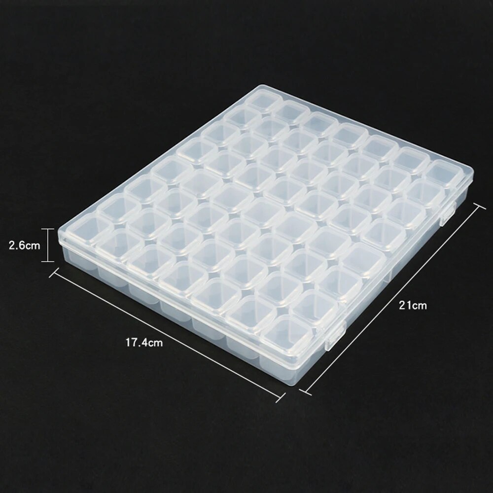 5D DIY Diamant Malerei Werkzeuge Zubehör Lagerung Box Container Diamant Stickerei Zubehör Bohrer Box Mosaik Container Fall: Licht Grau