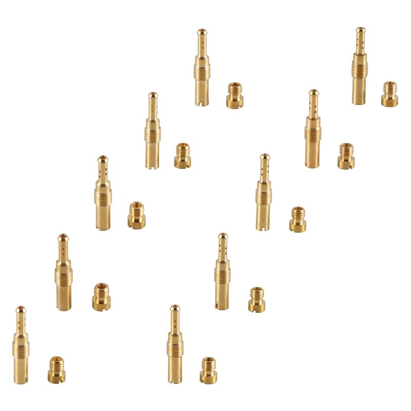 10Pcs Carburetor Main Jets kit & 10Pcs Slow Jets for PWK Keihinm OKO CVK PWM