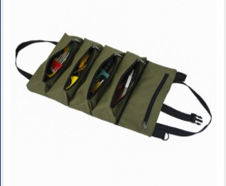 Roll Tool Roll Multi-Purpose Tool Roll Up Bag Wrench Roll Pouch Hanging Tool Zipper Carrier Tote: B