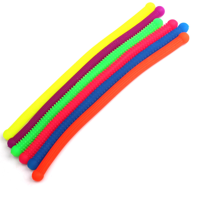 Soft Rubber Noodle Elastic Rope Toys Stretch String Decompression Toy Stretchy String Fidget Relief Stress Vent Toys ZLL