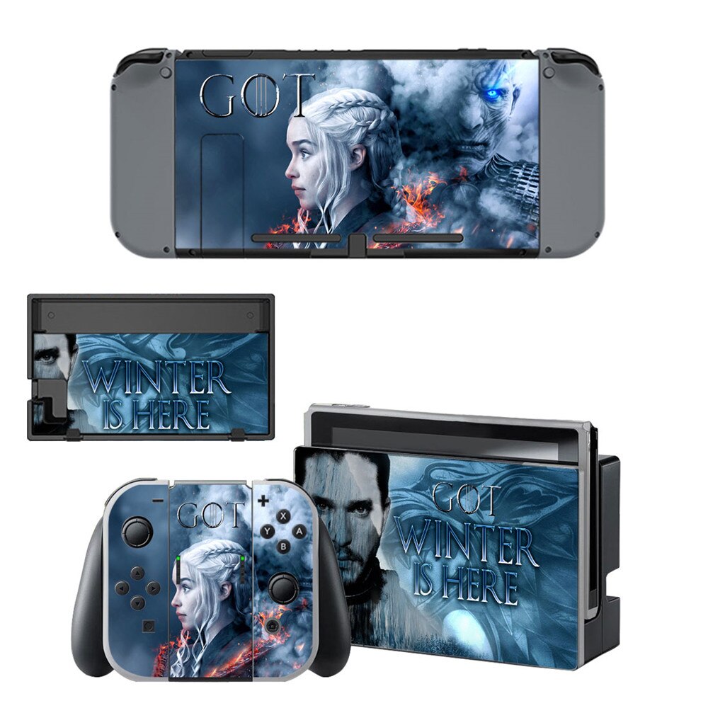 10 stile Cool Game Of Thrones Stil Vinyl Aufkleber Haut Aufkleber Für Nintend Schalter NS NX Konsole & Joy-con Spiel Zubehör