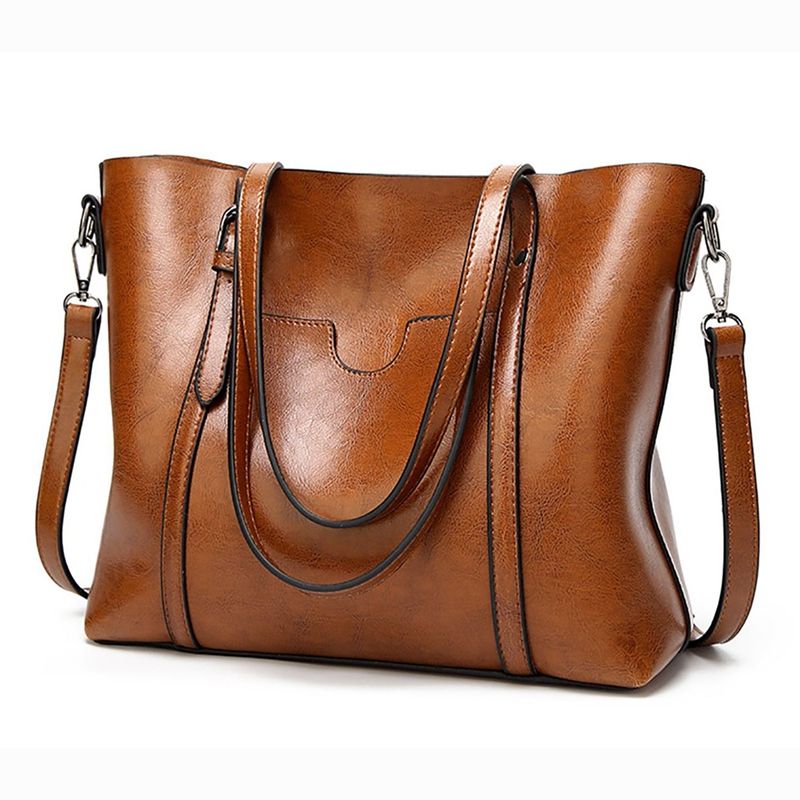 Women Handbags Tote Shoulder Bags for Women Large PU Leather Top Handle Satchel Messenger Bag Handbag Brown